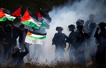 درگیری معترضان فلسطینی با ماموران امنیتی اسرائیل
