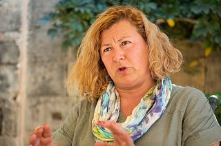 Malta lawmaker Marlene Farrugia talks with the Associated Press, in Velletta, Malta, on Wednesday, May 19, 2021