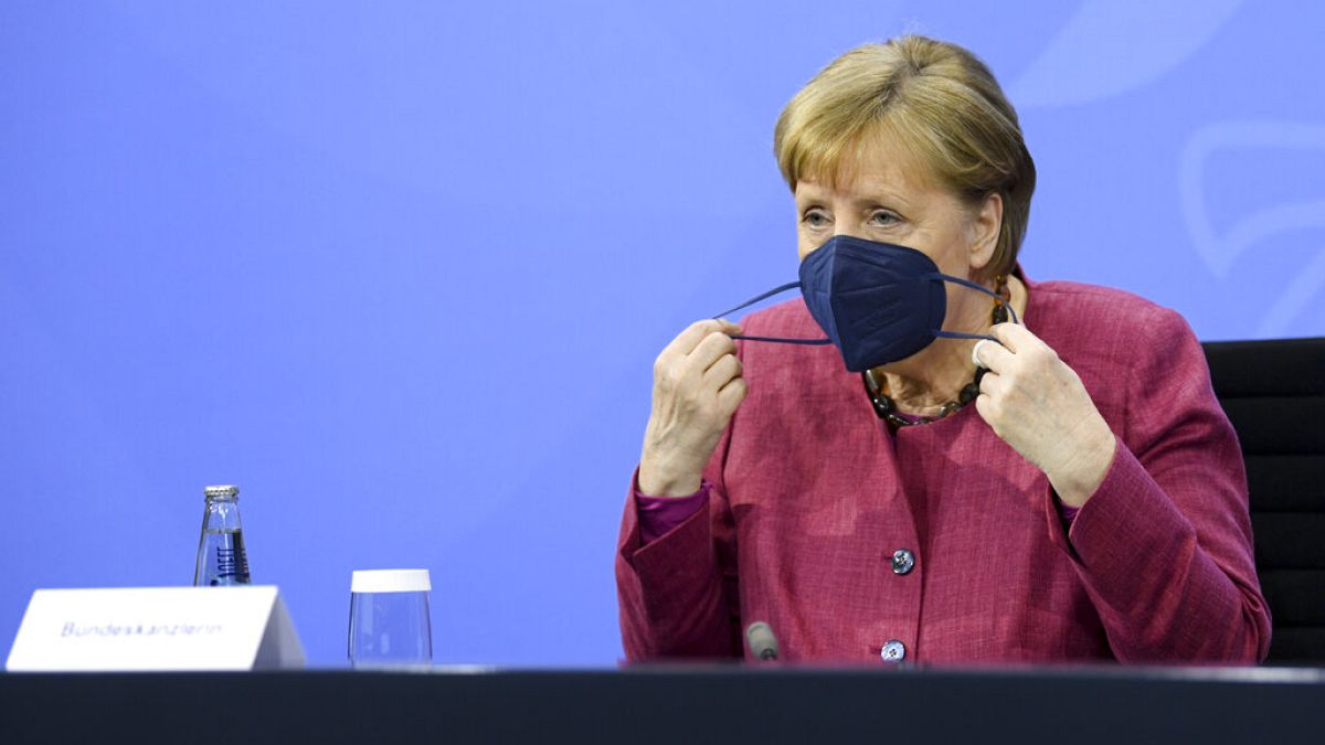 Angela Merkel nach dem Impfgipfel in Berlin