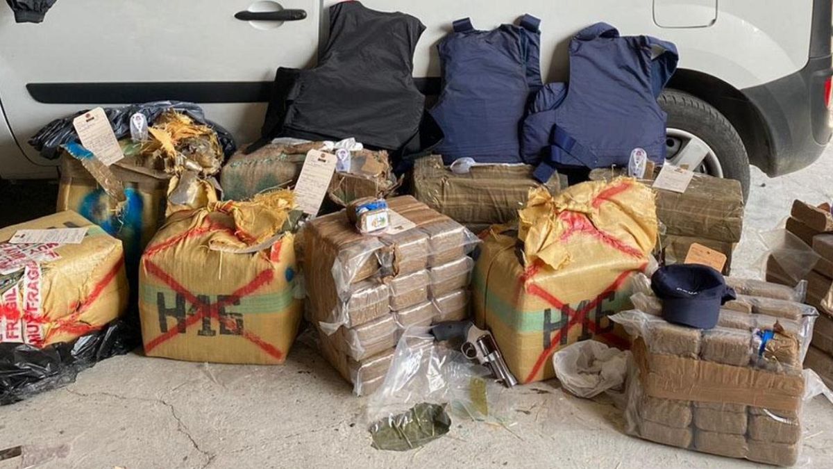 Part of the haul seized from the clandestine factory in Rotterdam, the Netherlands on Wednesday