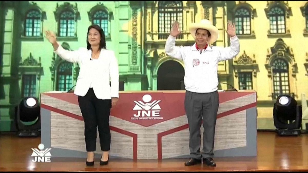 Pedro Castillo va en cabeza en las encuestas para la presidencia de Perú.