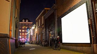 Werbeplakat in Amsterdam