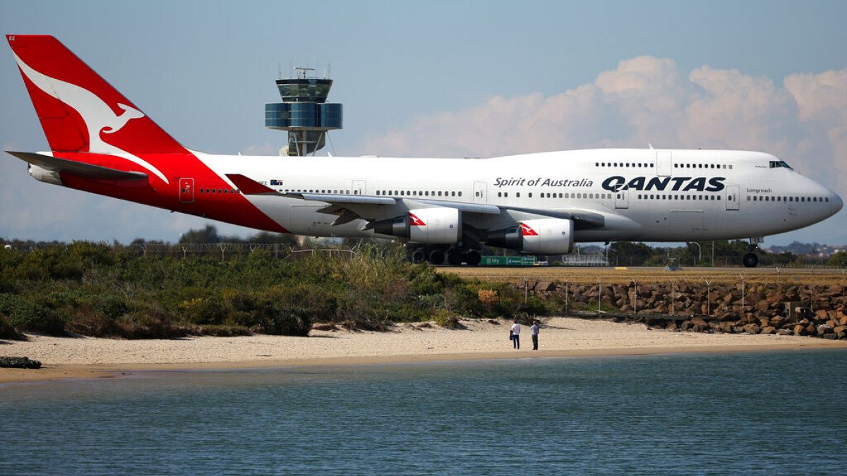 Qantas-Flugzeug in Sydney