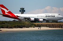 Qantas-Flugzeug in Sydney