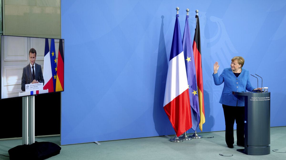 Videokonferenz mit Emmanuel Macron und Angela Merkel