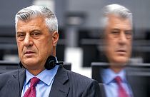 Hashim Thaci, who resigned as Kosovo's president to face charges including murder, torture and persecution, makes his first courtroom appearance at the Hague.