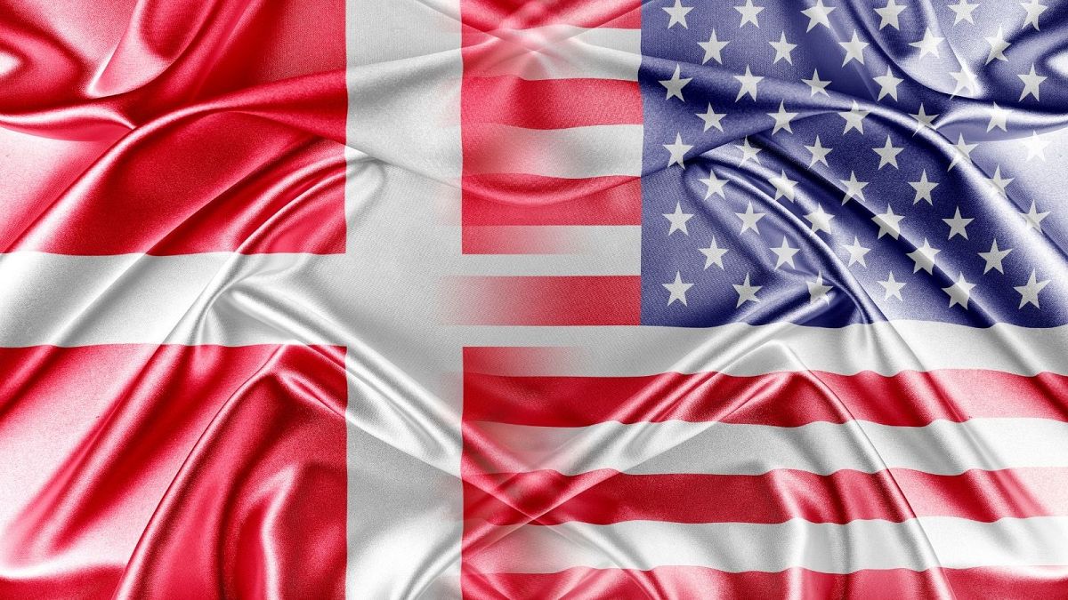 پرچم‌های دانمارک و آمریکا