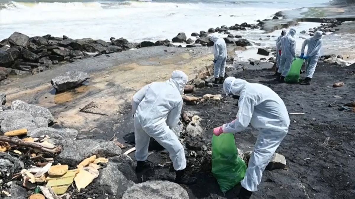 Очистка побережья Шри-Ланки