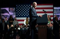 President Joe Biden speaks as he commemorates the 100th anniversary of the Tulsa race massacre, at the Greenwood Cultural Center, Tuesday, June 1, 2021, in Tulsa, Oklahoma.