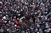 Андрей Пивоваров на акции против передачи Исаакиевского собора РПЦ, 28 января 2017