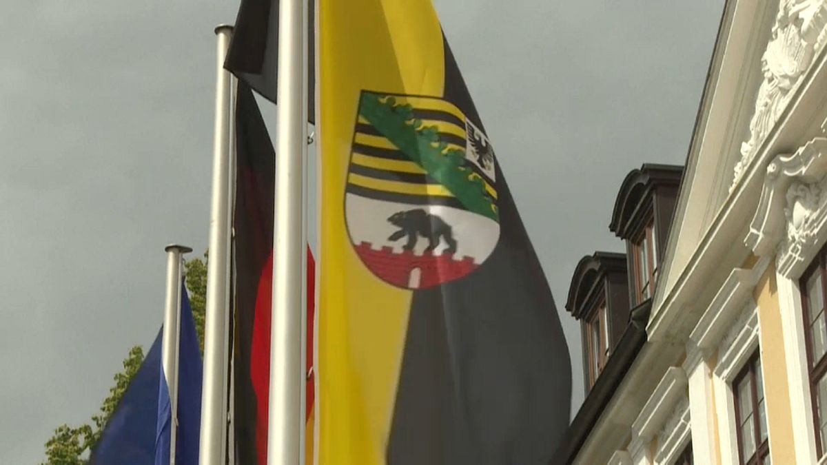 Die Landesflagge Sachsen-Anhalts