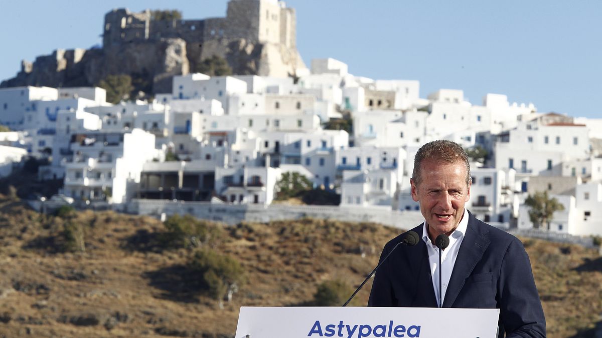 "Astypaléa sera un futur laboratoire de la décarbonisation en Europe", a déclaré Herbert Diess, le président du directoire du groupe Volkswagen.