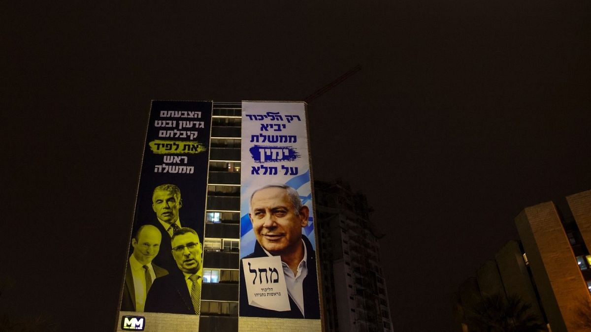 یک تصویر در جریان مبارزات انتخاباتی اسرائیل