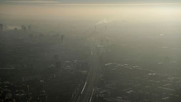 Pollution haze over South East London