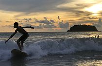 Surfer Kata Beach in Phuket, Thailand, 26.05.2019