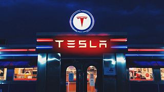 A Euronews composite image of what a diner at a Tesla charging station could look like.