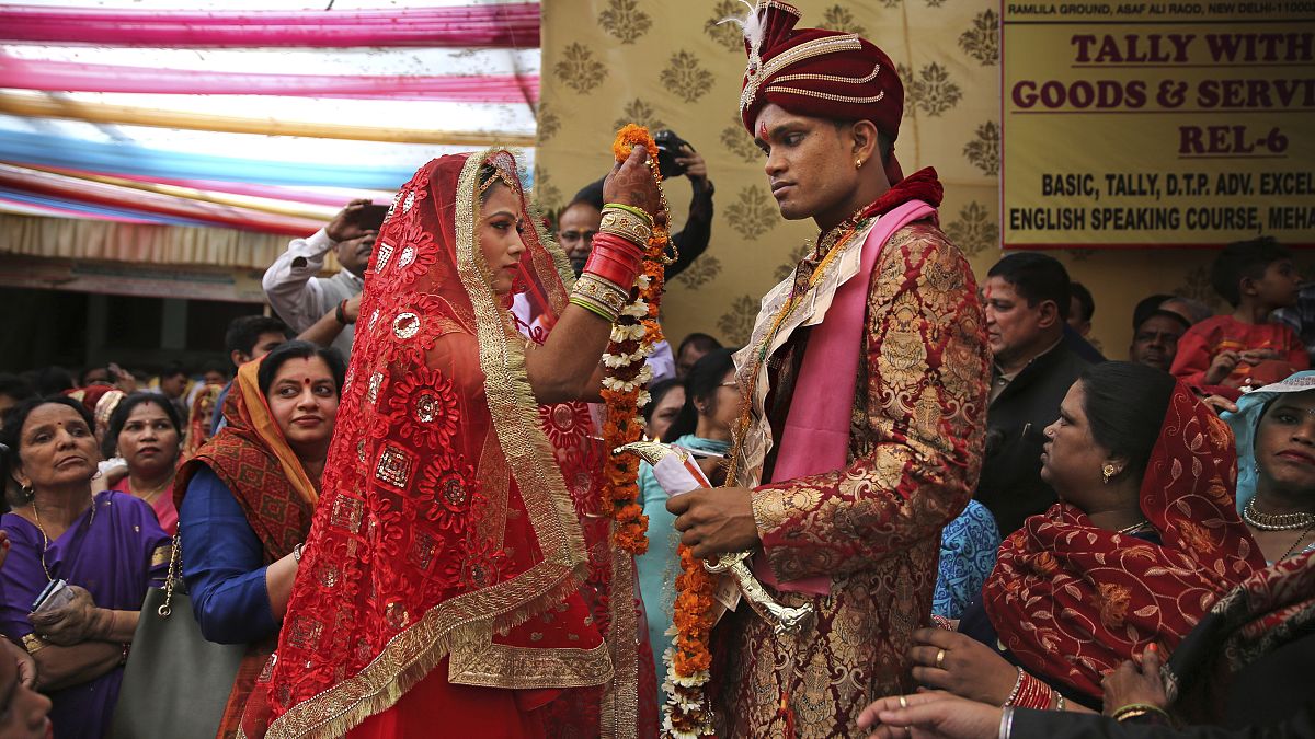 مراسم زواج في مدينة نيودلهي في الهند. 2019/03/08