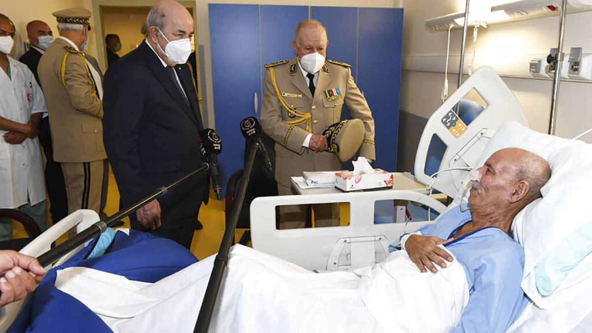 El presidente de Argelia visita en el hospital al líder del Polisario, Brahim Gali