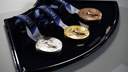 Tokyo unveils Olympic podium, medal tray and music with 50 days to go