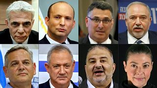 قادة الاحزاب الإسرائيلية المشكلة لحكومة لبيد-بينيت