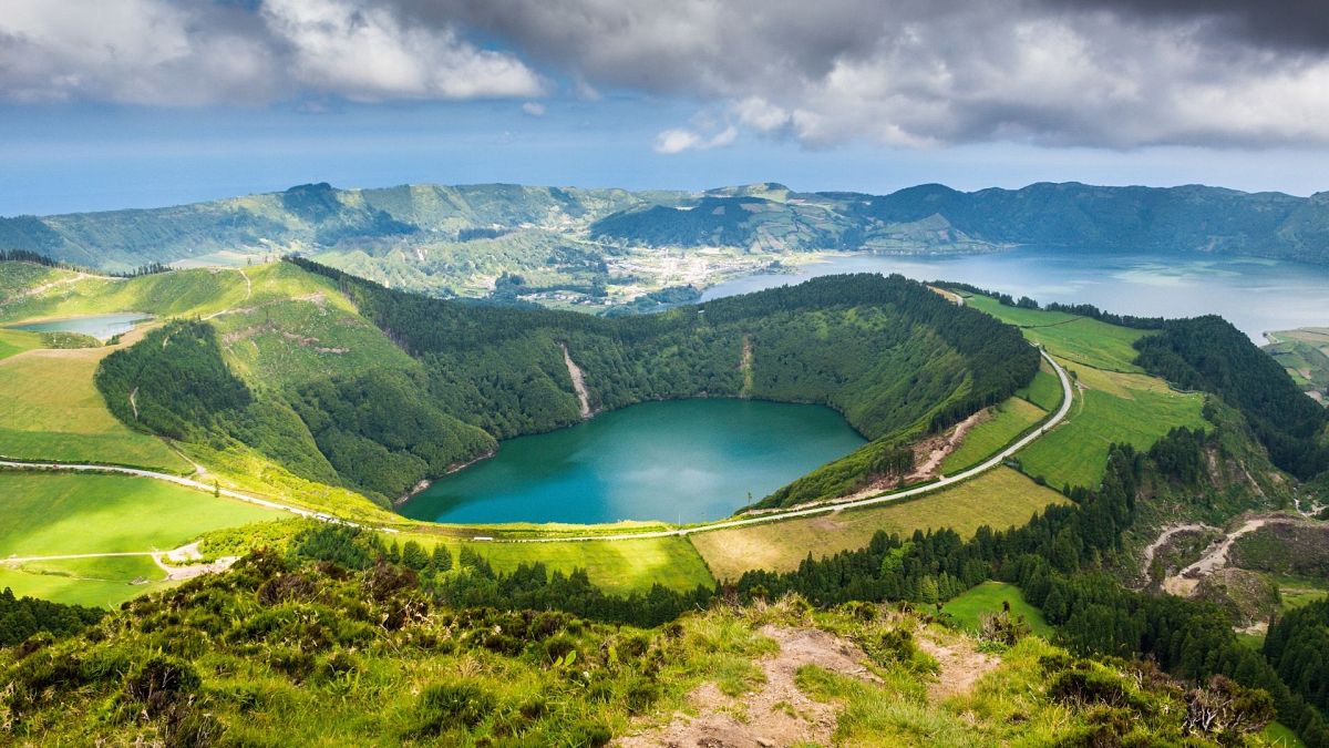 Lake of Sete Cidades, on Sao Miguel Island, Azores, Portugal.