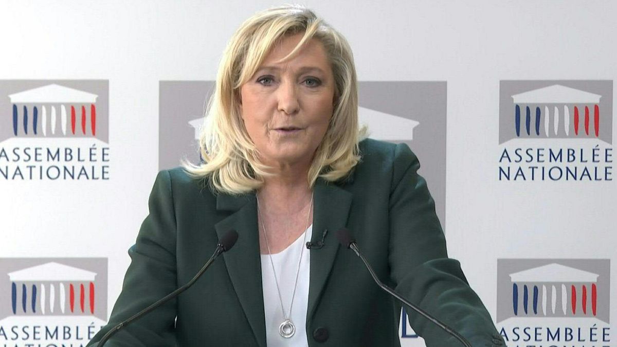 زعيمة اليمين المتطرف الفرنسية مارين لوبان.