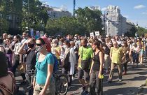 A "Tüntetés a Diákvárosért, a Fidesz ellen!" elnevezésű demonstráció, Budapest, 2021. június 5.