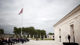 Cerimonia di inaugurazione del Memoriale della Normandia britannica a Ver-sur-Mer, nel 77° anniversario del D-Day