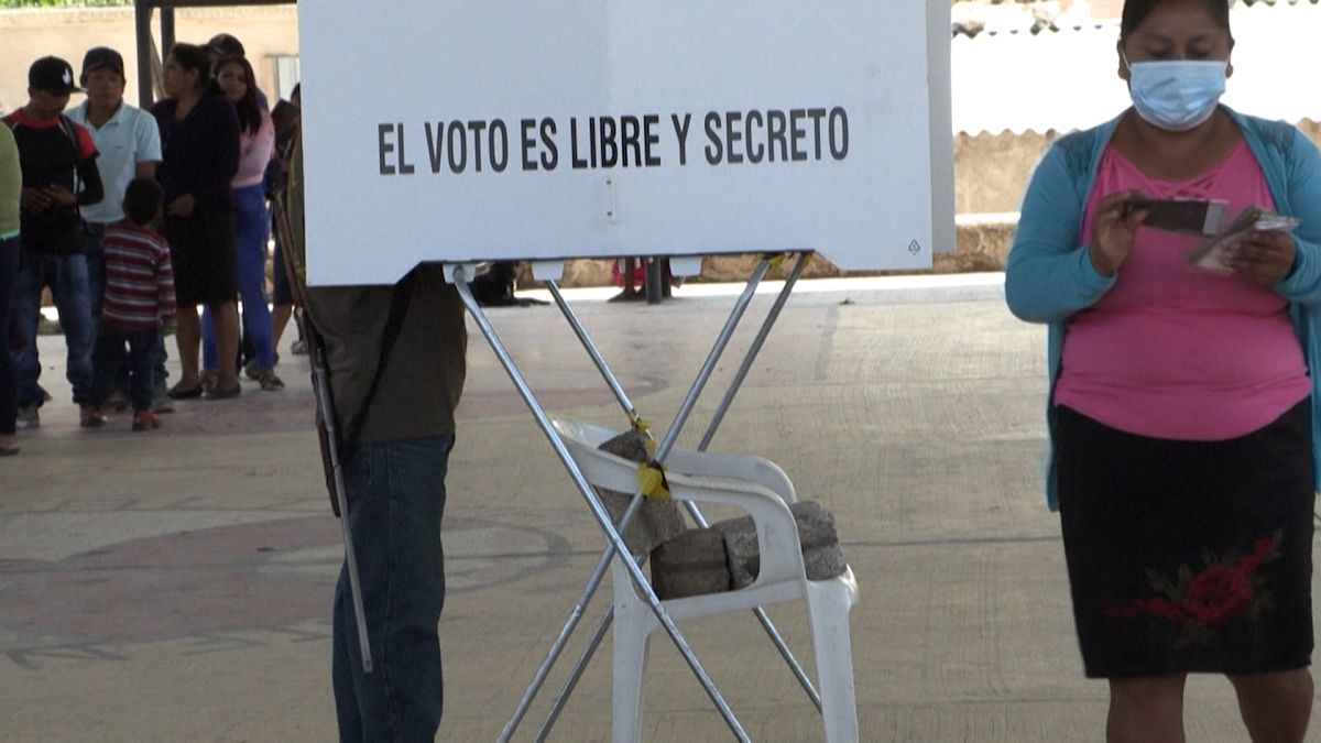 Person casts their vote