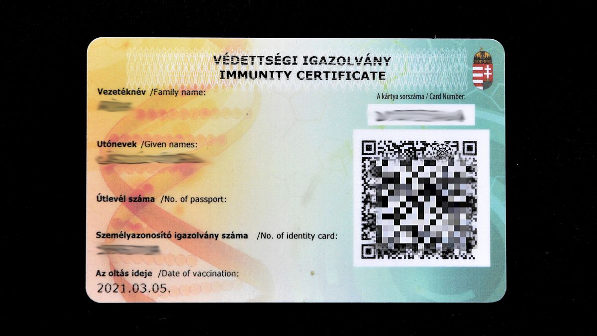 2021. március 19.  - magyar védettségi igazolvány