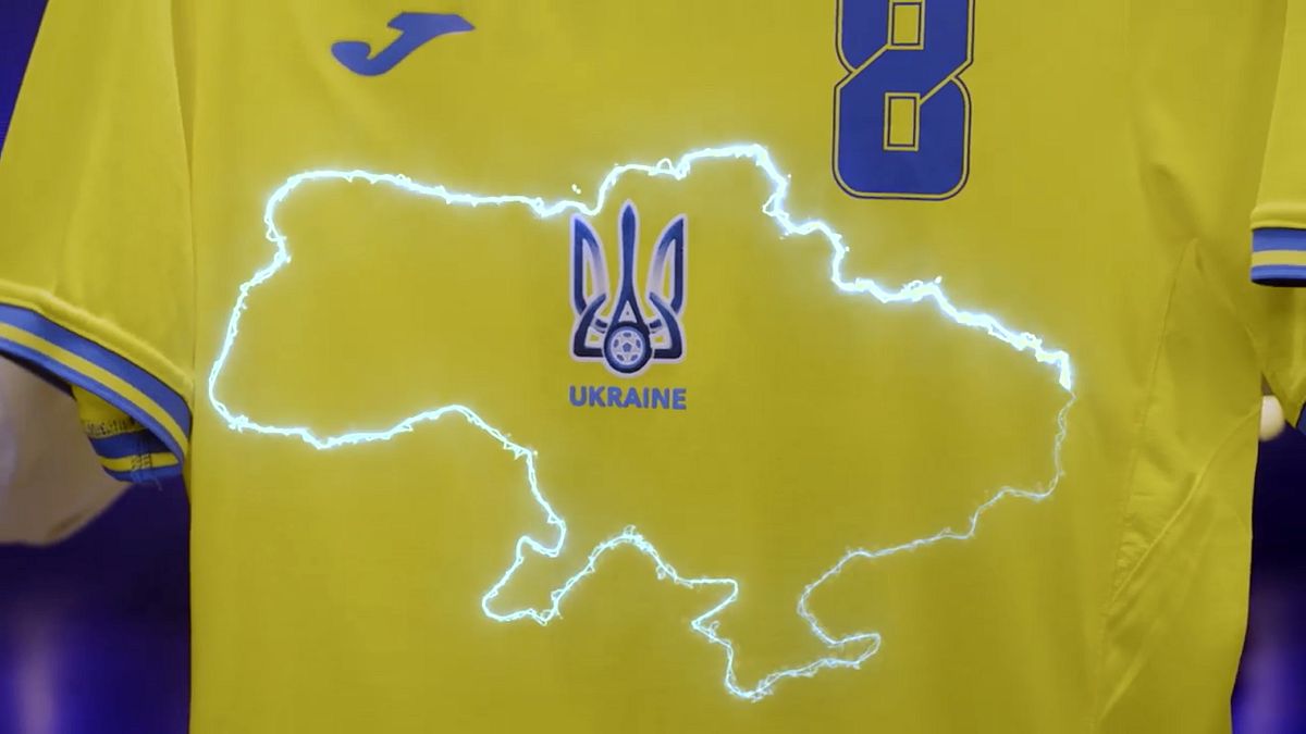 Le maillot de la sélection ukrainienne pour l'Euro de football - le 07/06/2021