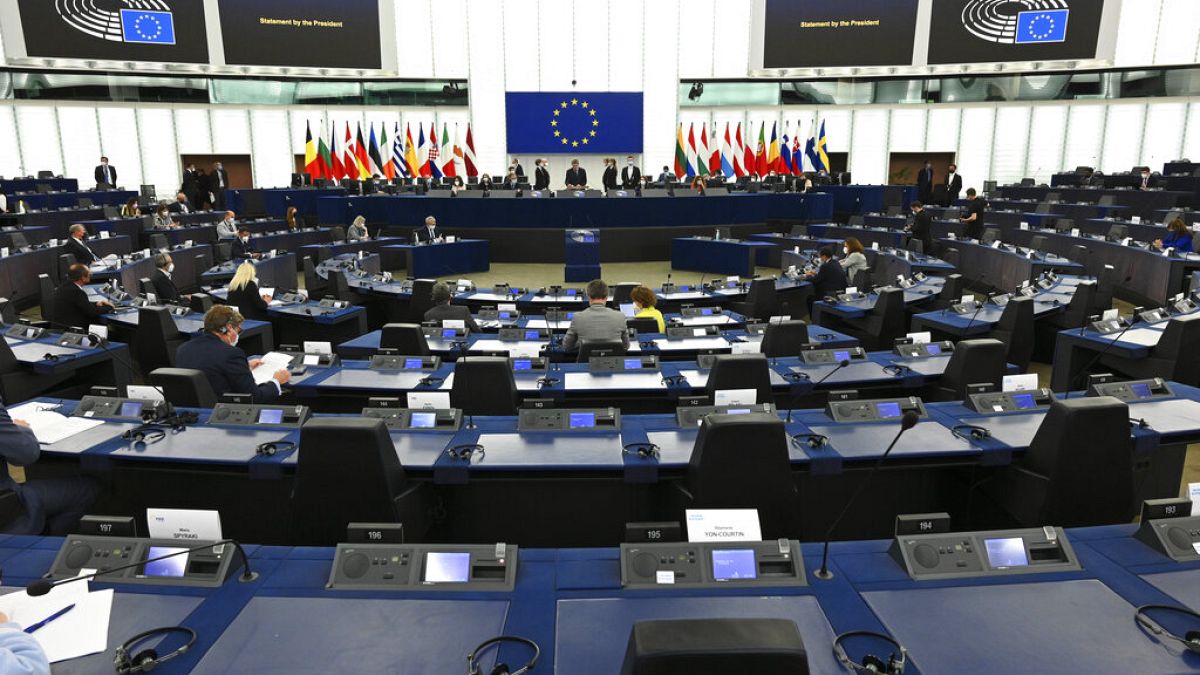 Das Europäische Parlament in Straßburg im Sommer 2021