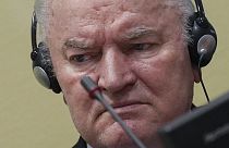 Ratko Mladic at the UN's Yugoslav war crimes tribunal in The Hague, Netherlands