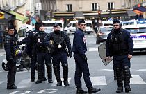 عناصر من الشرطة الفرنسية خلال مظاهرة للطلاب في باريس، يوم الثلاثاء 18 ديسمبر 2018
