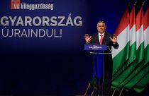 Orbán Viktor a Világgazdaság üzleti napilap Magyarország újraindításáról szervezett konferenciáján a Budapest Kongresszusi Központ 2021. június 9-én. 