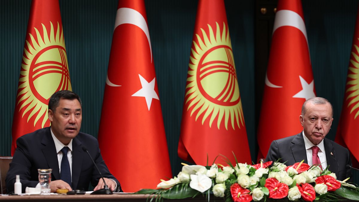 Kırgızistan Cumhurbaşkanı Sadır Caparov ve Cumhurbaşkanı Recep Tayyip Erdoğan