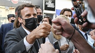 Emmanuel Macron en visite à Valence - département de la Drôme - le 8 juin 2021