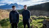 Ross Gillies and Ross Camilli in the island of Raasay, Scotland.