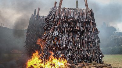 Kenya burns over 5,000 illegal firearms to curb crime
