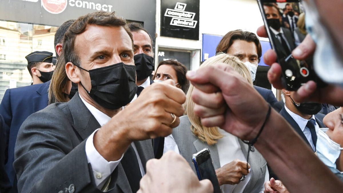 Emmanuel Macron in der Drôme in Südfrankreich