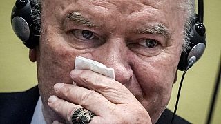 Ex-Bosnian Serb military chief Ratko Mladic during the appeal against his genocide conviction over the 1995 Srebrenica massacre