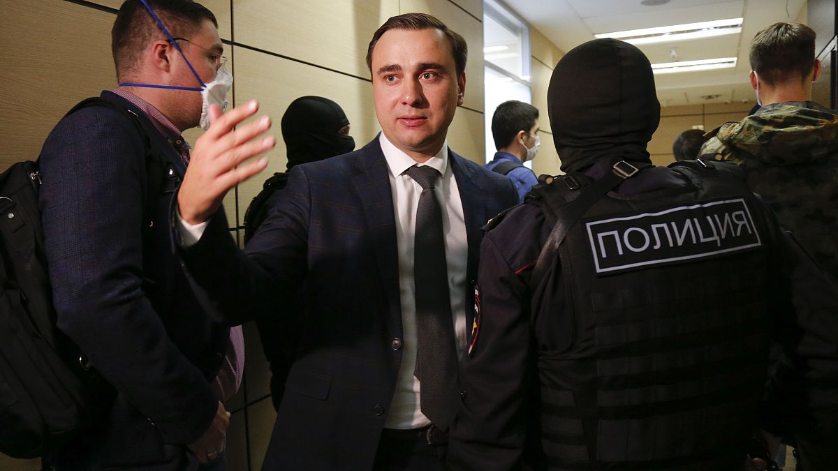 Иван Жданов во время очередных обысков в офисе ФБК 17 июля 2020