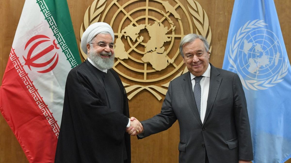 BM Genel Sekreteri Antonio Guterres ile İran Cumhurbaşkanı Hasan Ruhani