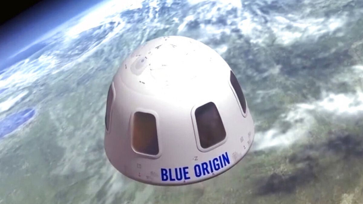 Cápsula con la que Blue Origin quiere llevar turistas al espacio