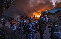 Tűzvész a leszboszi Moria menekülttáborban, 2020. szeptember 9.