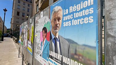 Un cartel electoral en Francia