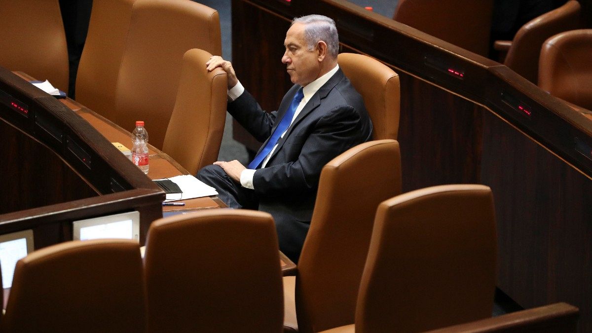 بنیامین نتانیاهو در جلسه روز یکشنبه ۱۳ ژوئن کنست 