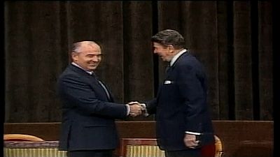Встреча Рональда Рейгана и Михаила Горбачёва.  Женева, 1985 г. 