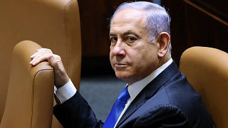 رئيس الوزراء الإسرائيلي السابق بنيامين نتنياهو في الكنيست بالقدس، 13 يونيو 2021