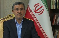 Iran’s former president Mahmoud Ahmadinejad talks to Euronews